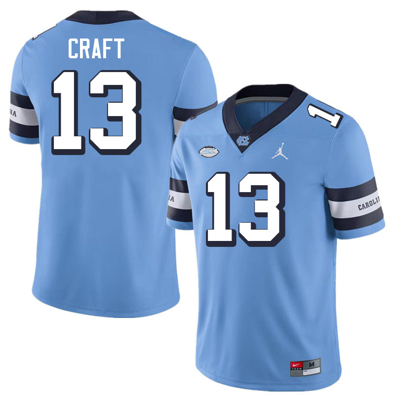 Men #13 Tylee Craft North Carolina Tar Heels College Football Jerseys Stitched-Throwback